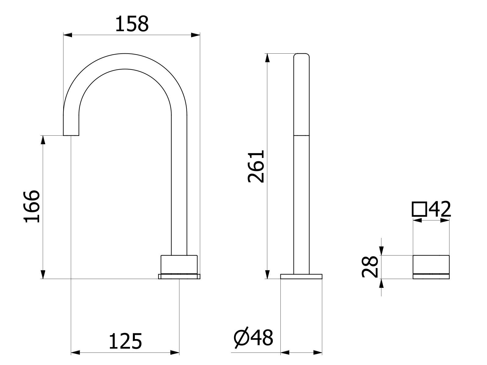Смеситель для раковины с 3 отверстиями IB гелий ARCH-00114983 - Вид №24