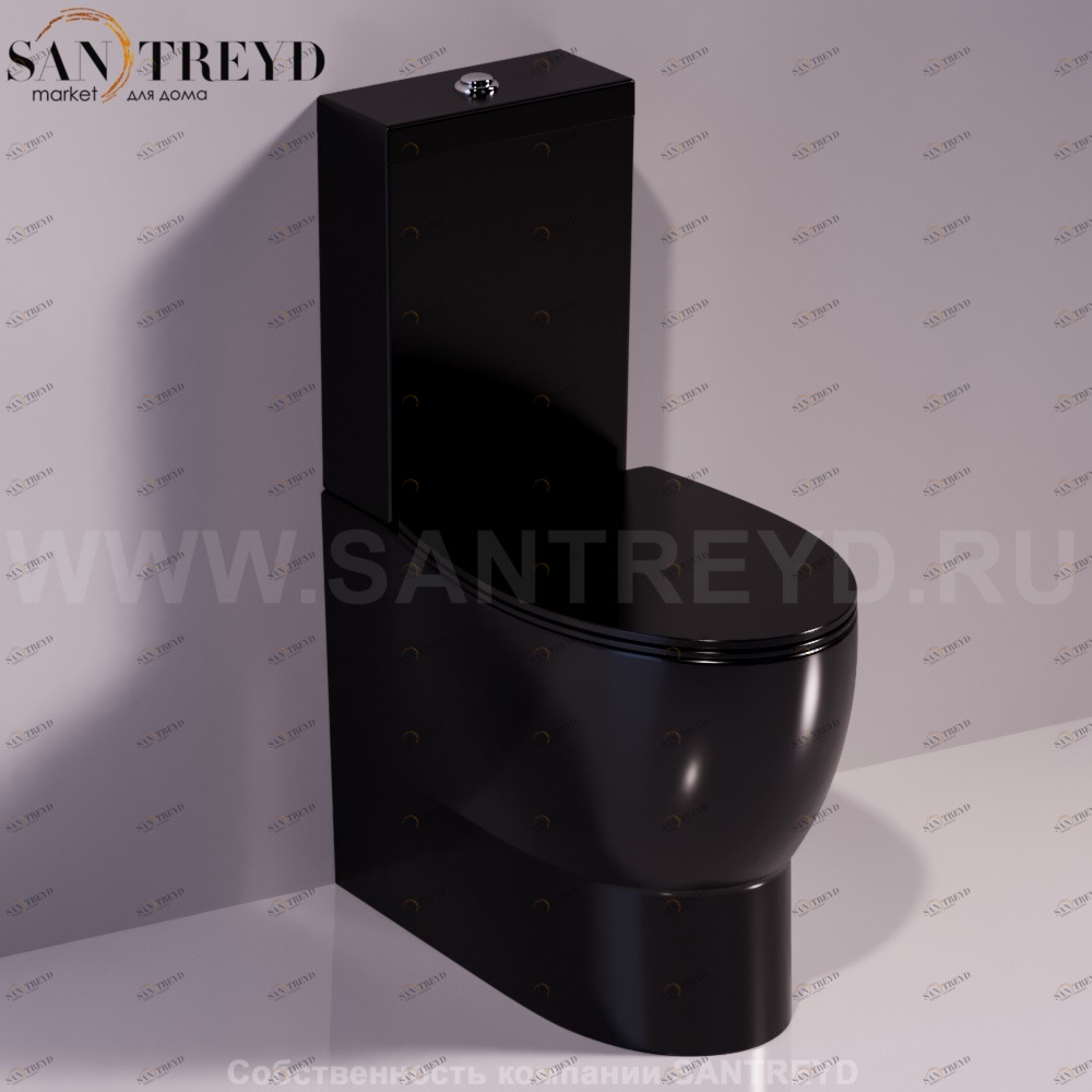 LFT26NERO Бачок для унитаза Черный Simas LFT Spazio Италия
