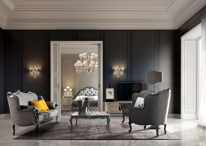 Andrea Fanfani Кресло с обивкой из ткани с подлокотниками Tornabuoni 742/p - Вид №1