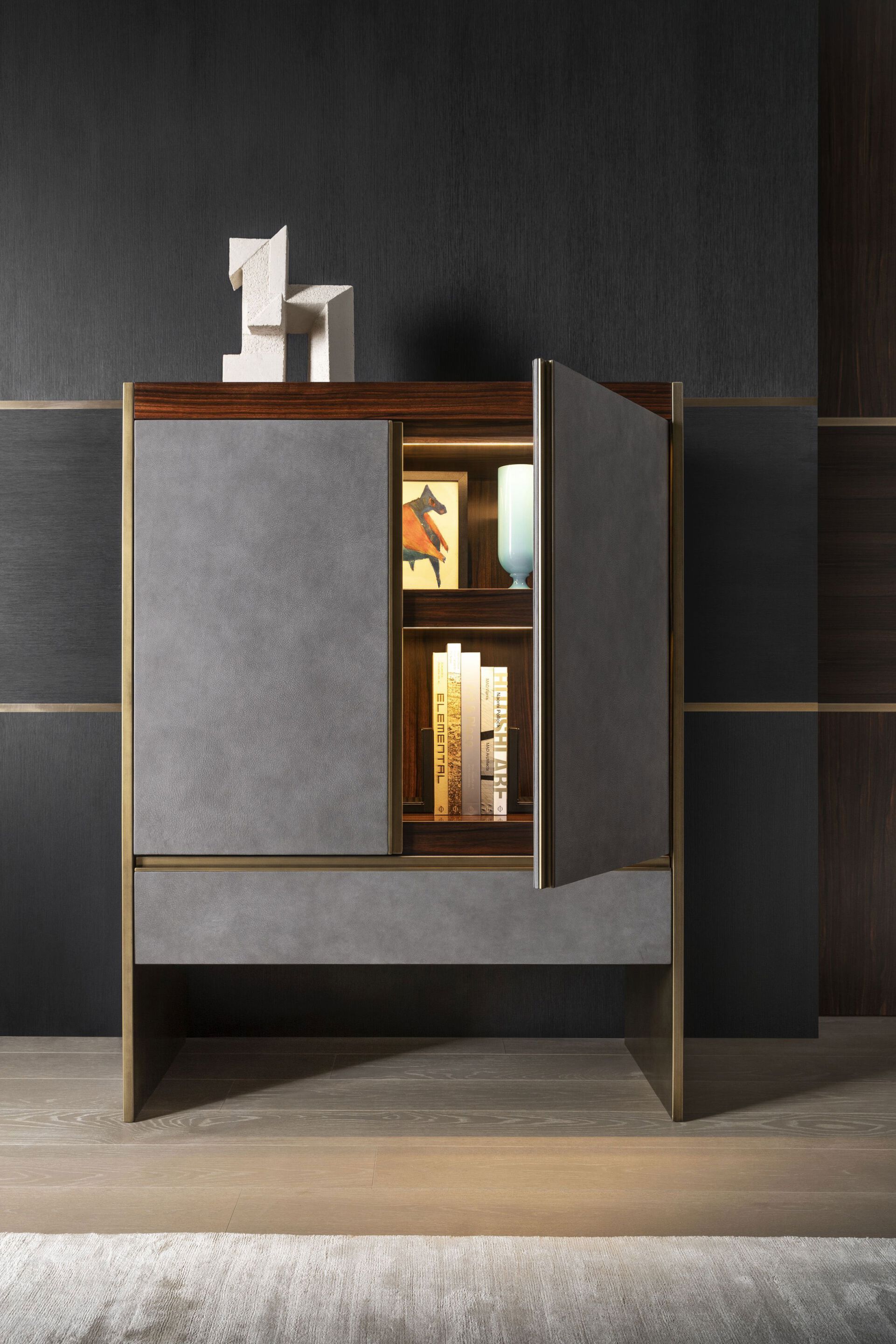 Деревянный сервант с кожаной обивкой OAK Metronome ARCH-00142312 - Вид №2