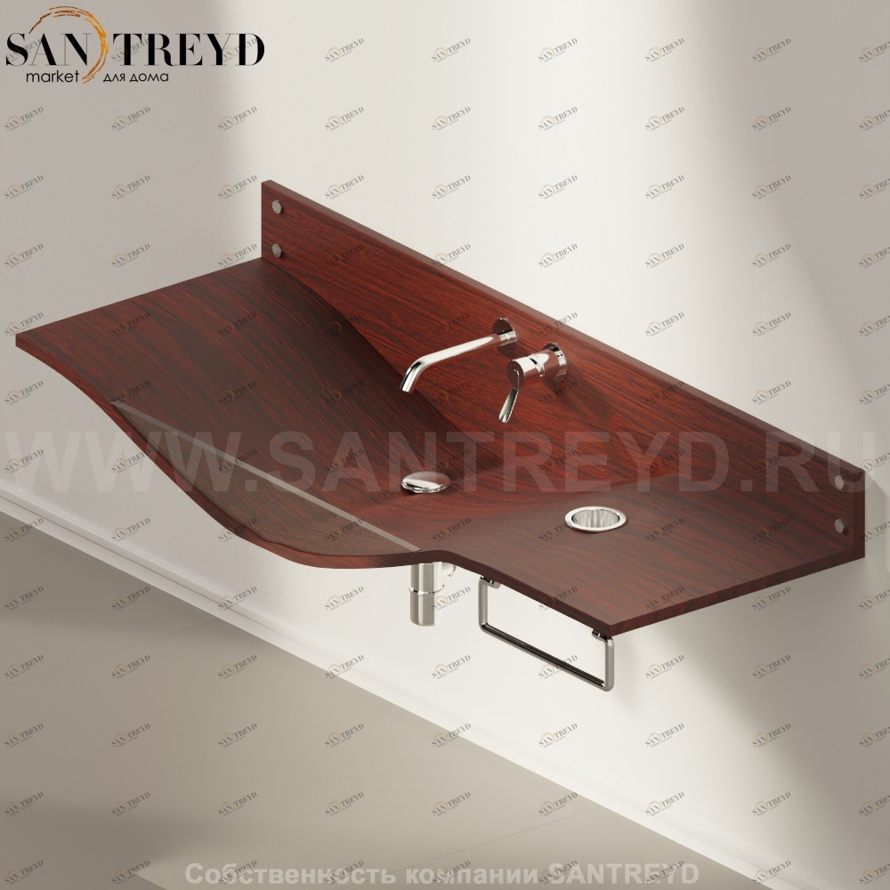 AGAB03501RDXRM Подвесная раковина настенная прямоугольная Agape 