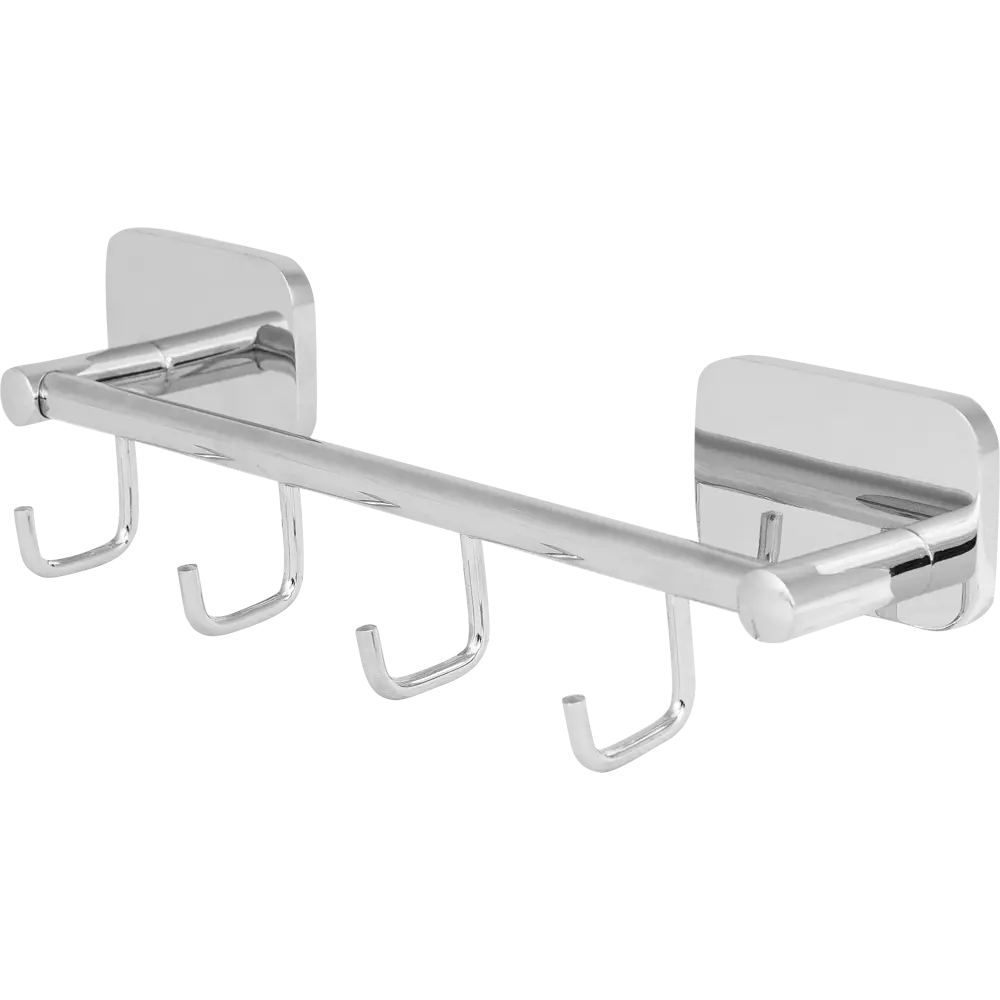 Планка «Kraft», 4 крючка, 25 см, цвет хром 82040369 STLM-2159572 BRISSEN 
