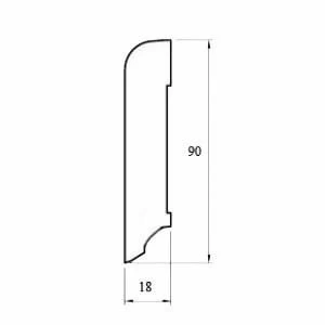 Плинтус Magestik floor Коньяк Массивный Дуб 1000х90 мм.