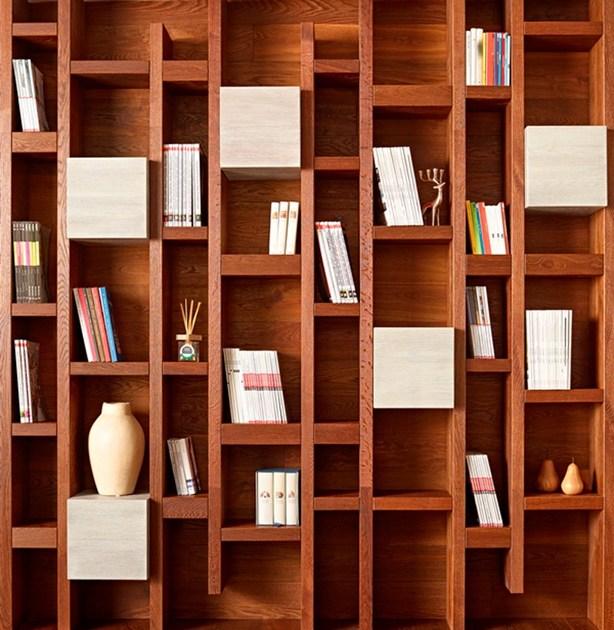 Fiemme Tremila Настенный книжный шкаф из дерева Disegnodilegno sun-id-1374997 - Вид №2