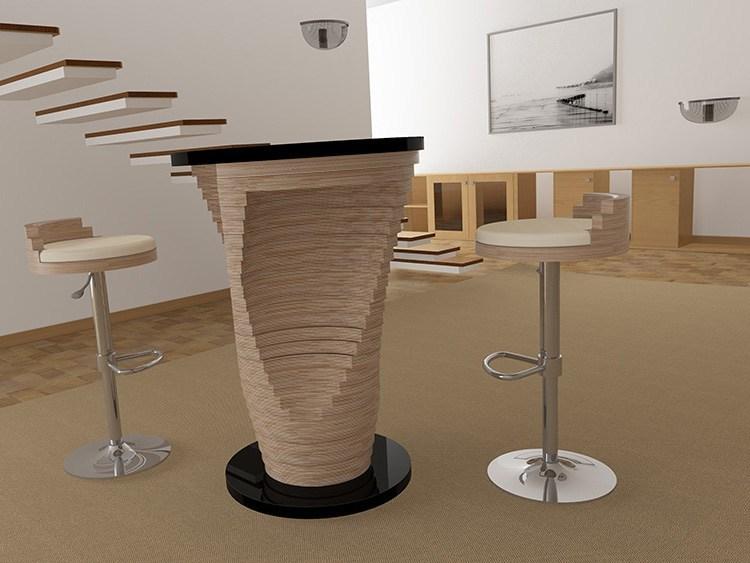 Zuri Design Высокий табурет с подставкой для ног  00700  - Вид №5