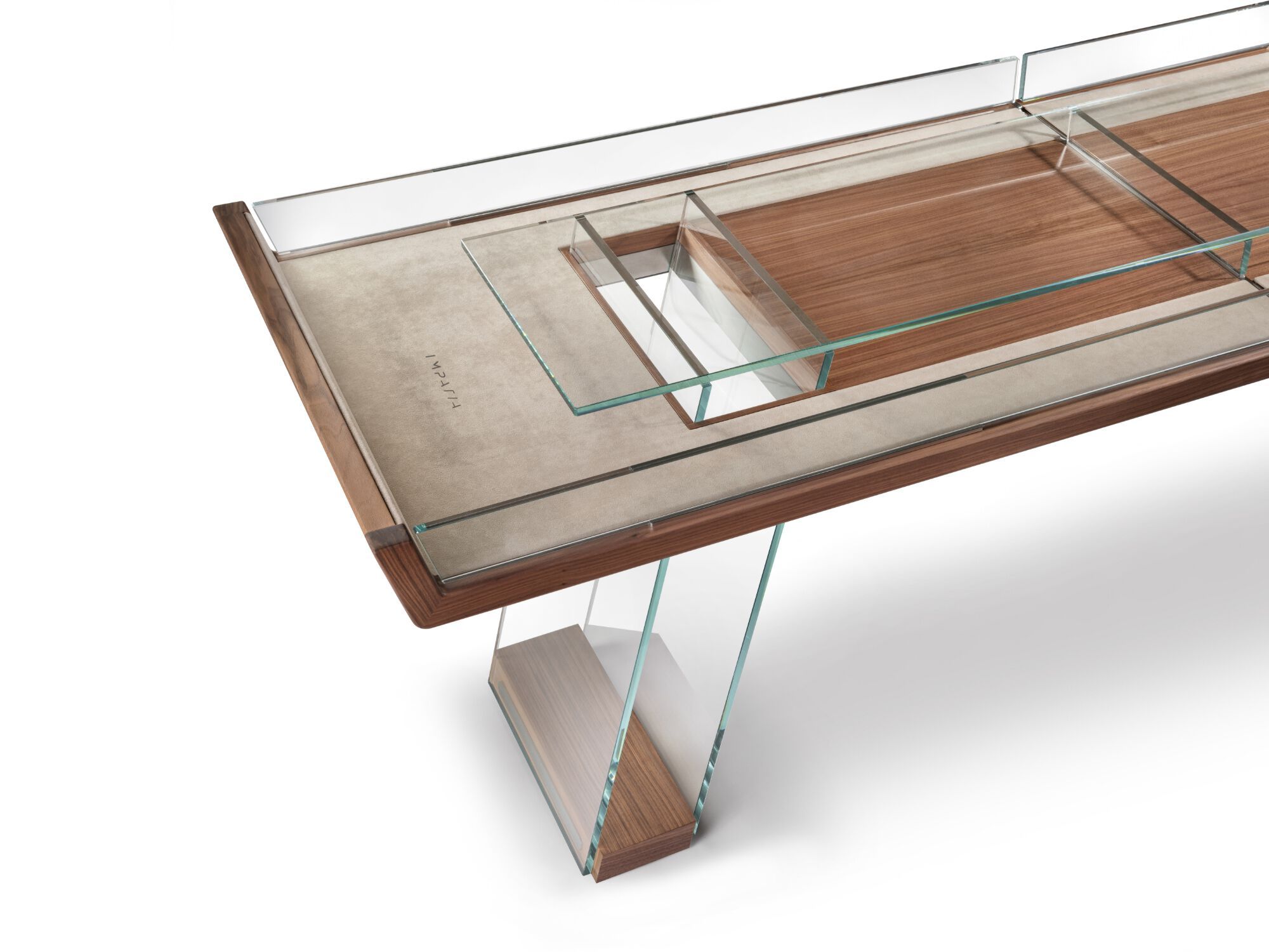 Стол для Шаффлборда из массива дерева и стекла Impatia ARCH-00098020 - Вид №1