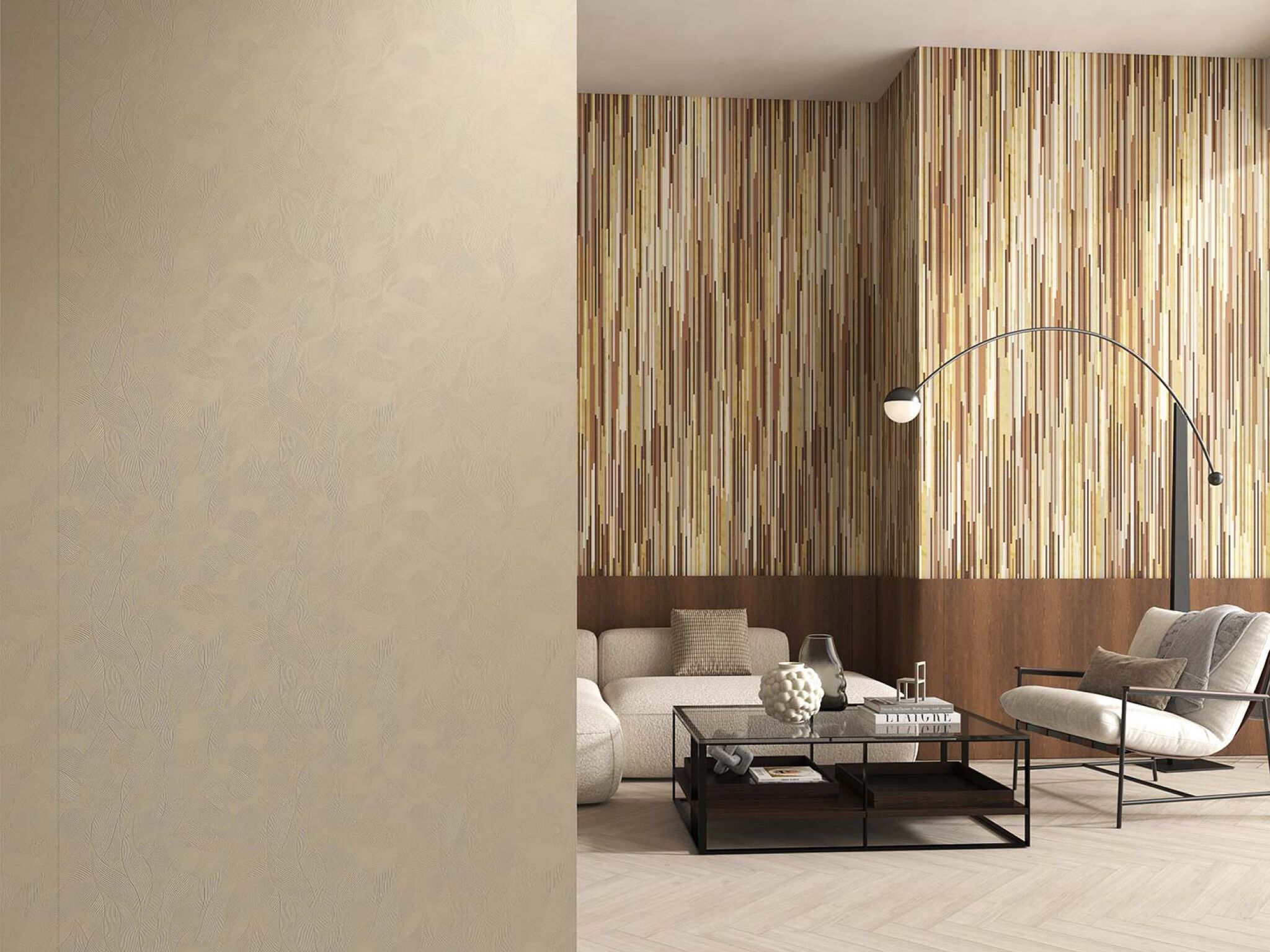 Ультратонкая алюминиевая декоративная панель Tecnografica GROOVY BAMBOO ARCH-00152465