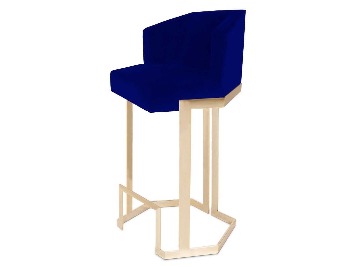 Бархатный барный стул и латунное основание ROYAL STRANGER THE HIVE ARCH-00083804 - Вид №2