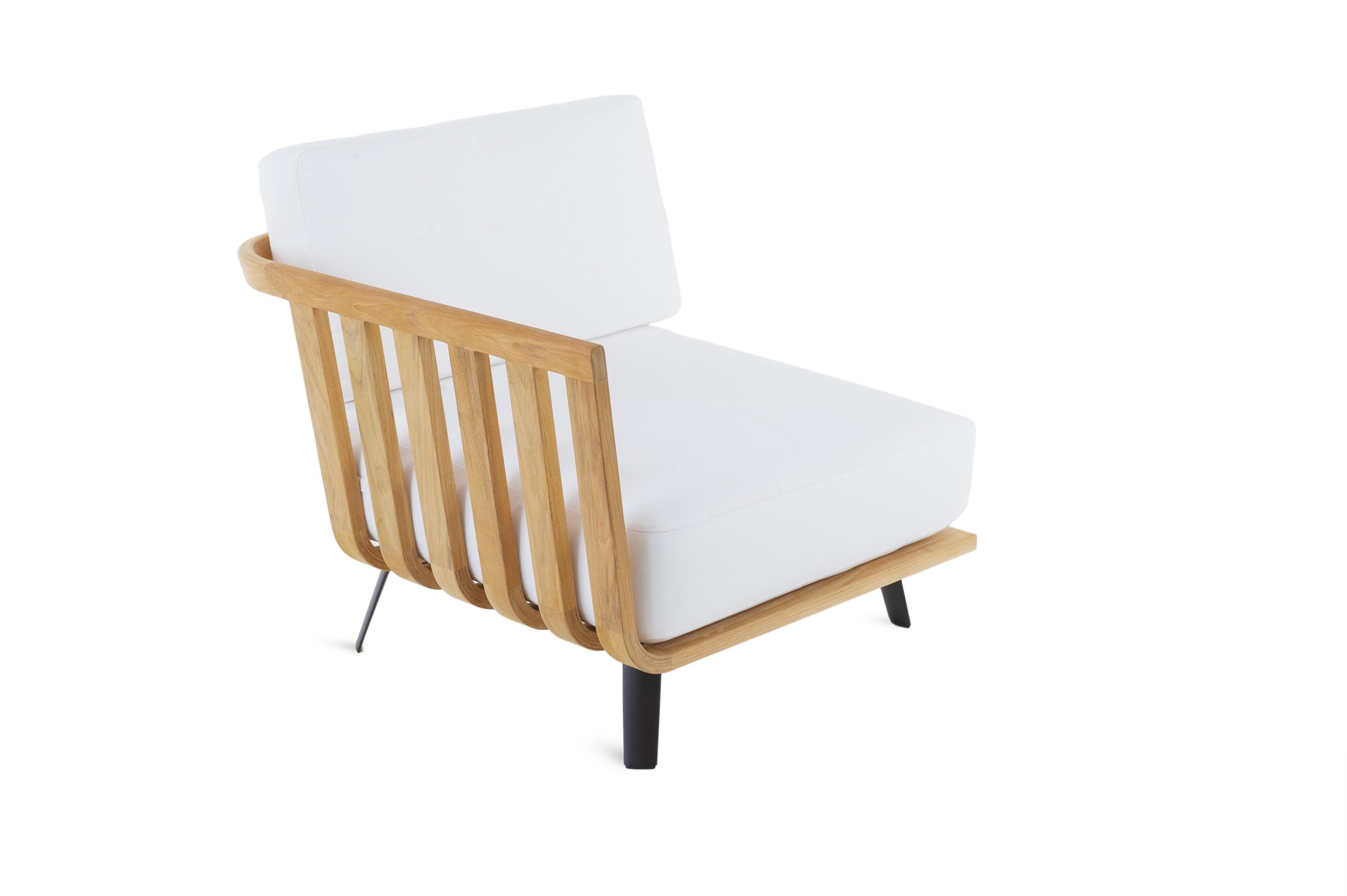 Секционный садовый диван из тикового дерева и акриловой ткани Unopiù Добро пожаловать ARCH-00049846 - Вид №3