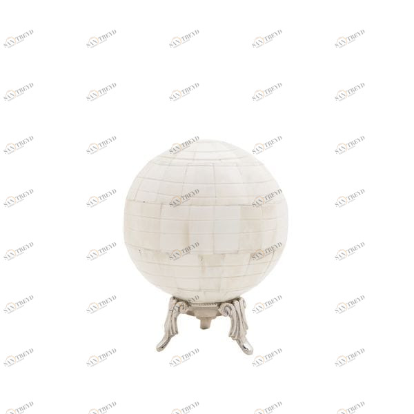 Статуэтка декоративная керамическая белая 13 см "Шар" UNICO ШАР 255402 Белый;серый 