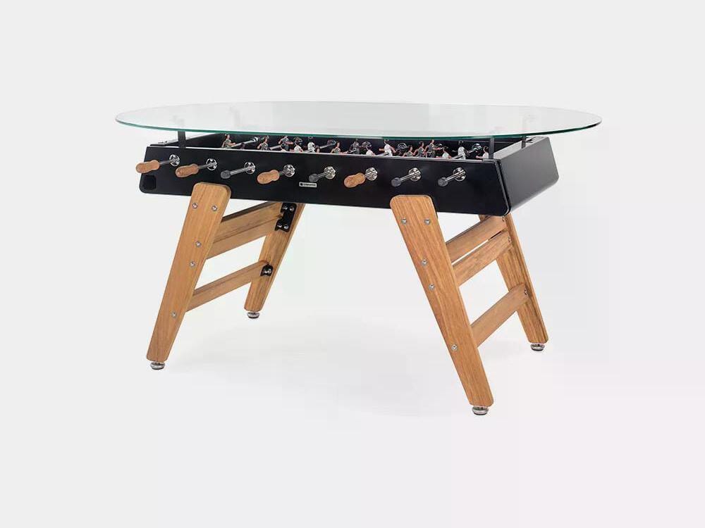 Овальный обеденный стол из стали и ироко со стеклянной столешницей RS Barcelona RS3 WOOD ARCH-00034979 - Вид №10