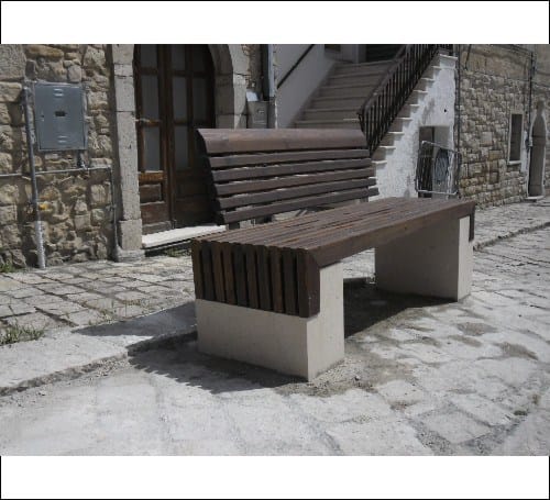 Деревянная скамья со спинкой Viscio Urban Design DANIA ARCH-00085699 - Вид №2