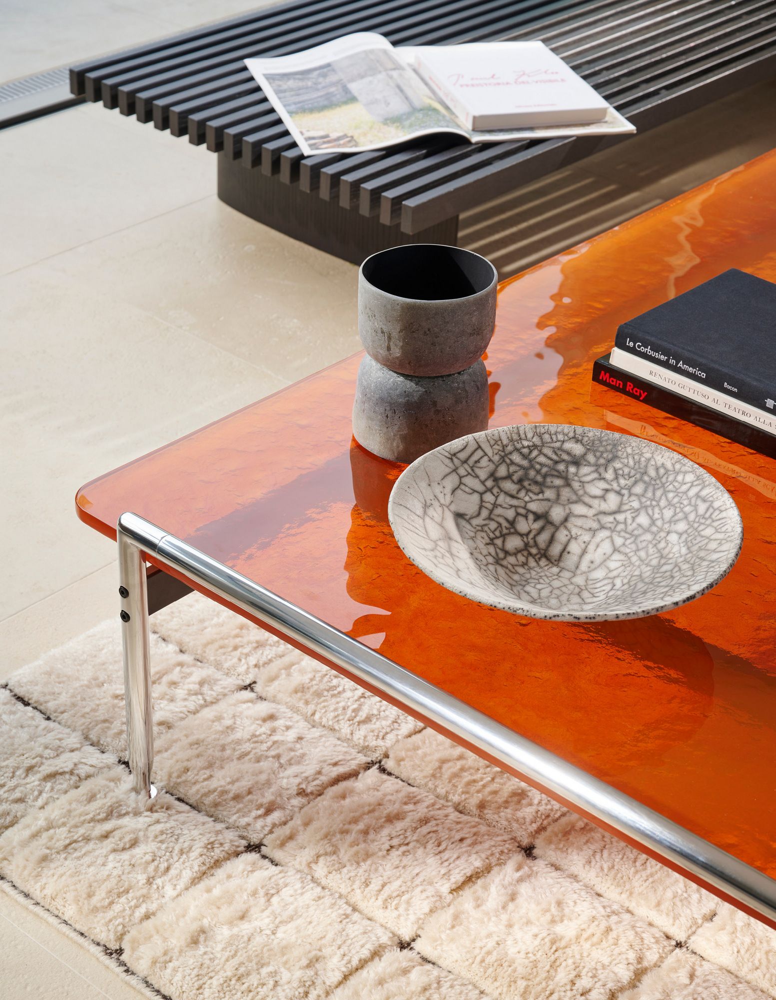 Прямоугольный стеклянный журнальный столик CASSINA Esosoft ARCH-00082448 - Вид №7