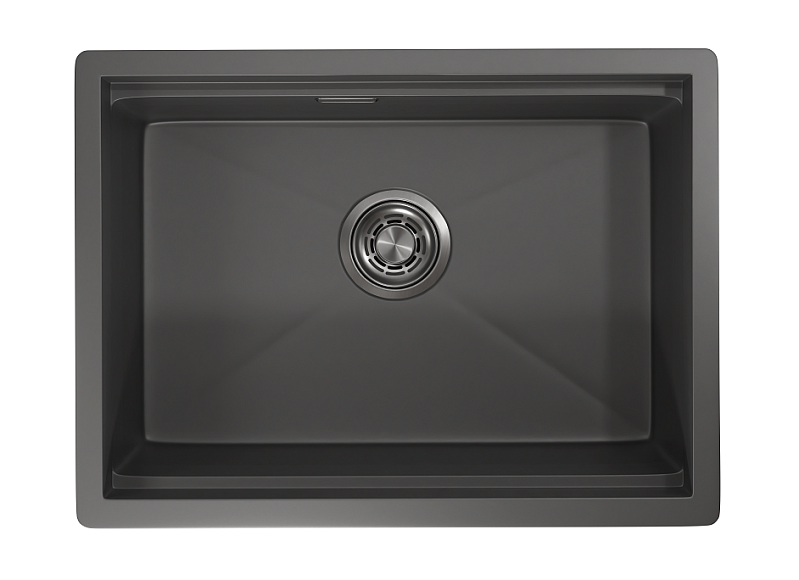KS-6045U, ГРАФИТ МАТОВЫЙ, стальная кухонная мойка KITCHEN SPACE GRANULA KS-6045U-ST359 - Вид №1