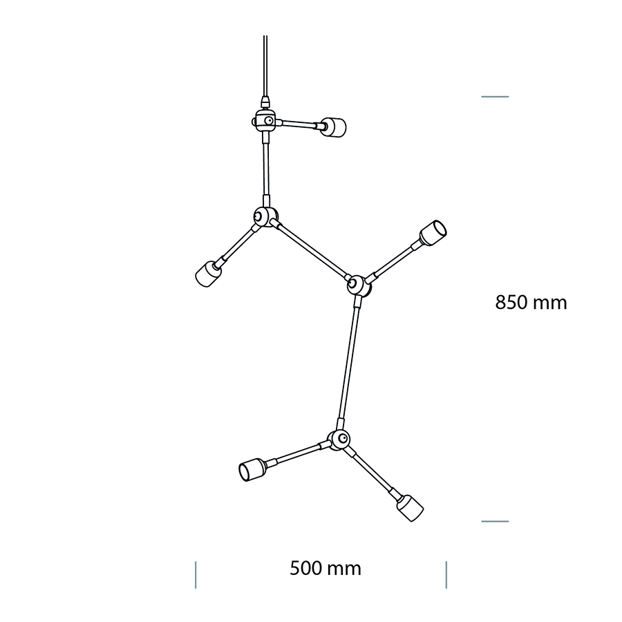 1970839 MENU Люстра Харрисон Латунь  - Вид №3