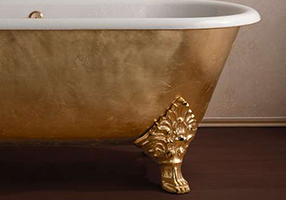 Gentry Home Bexley Cast iron bathtubs with feet Flower rose gold GH101936  - Вид №1