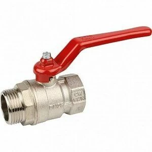 Кран шаровый STOUT ВН 1/2" стандартный проход, красный рычаг