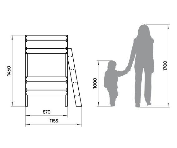 Кровать двухъярусная Home basic M 80х160 см белая, голубая ELLIPSE ELLIPSE HOME 351752 Белый;голубой Santreyd  - Вид №2
