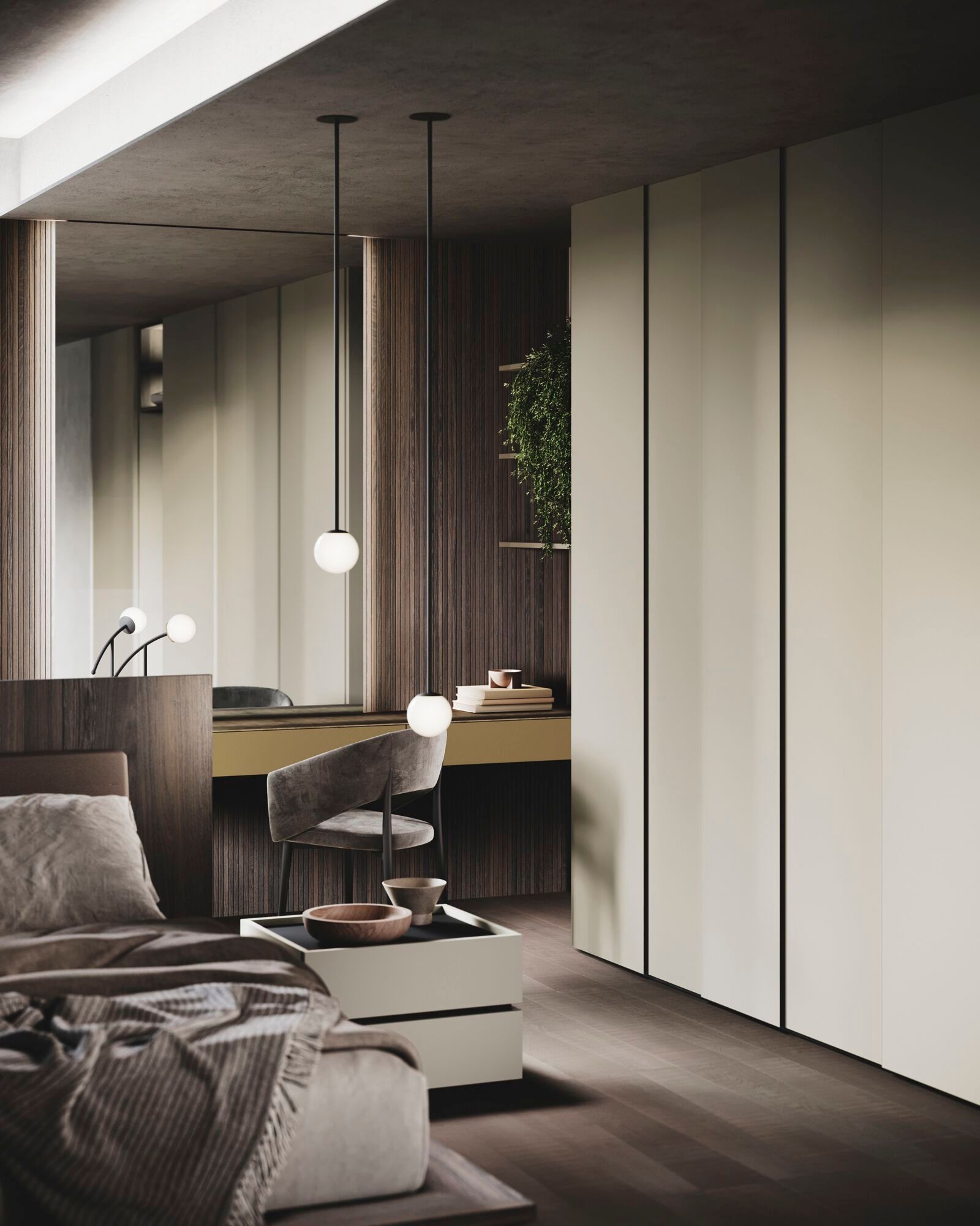 Модульный шкаф с зеркалом на заказ Guzzini & Fontana WAVE ARCH-00048736 - Вид №2