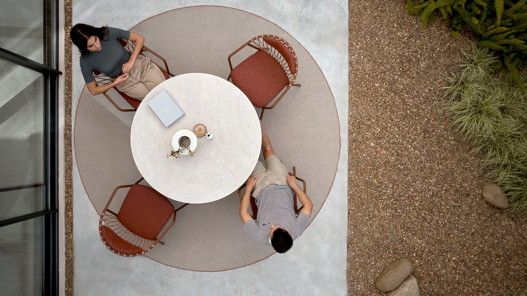 Открытый круглый полипропиленовый ковер MUSOLA MILPA ARCH-00027496 - Вид №5