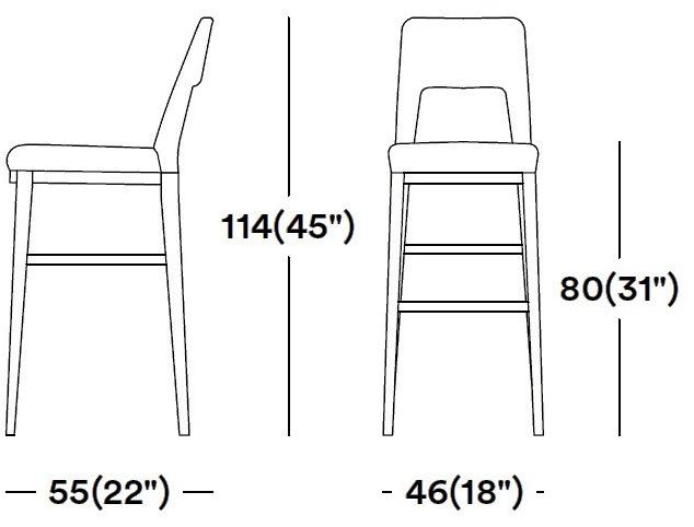 Tirolo Стул из мягкой кожи со спинкой Montreal 024 sg, 025 sg - Вид №2