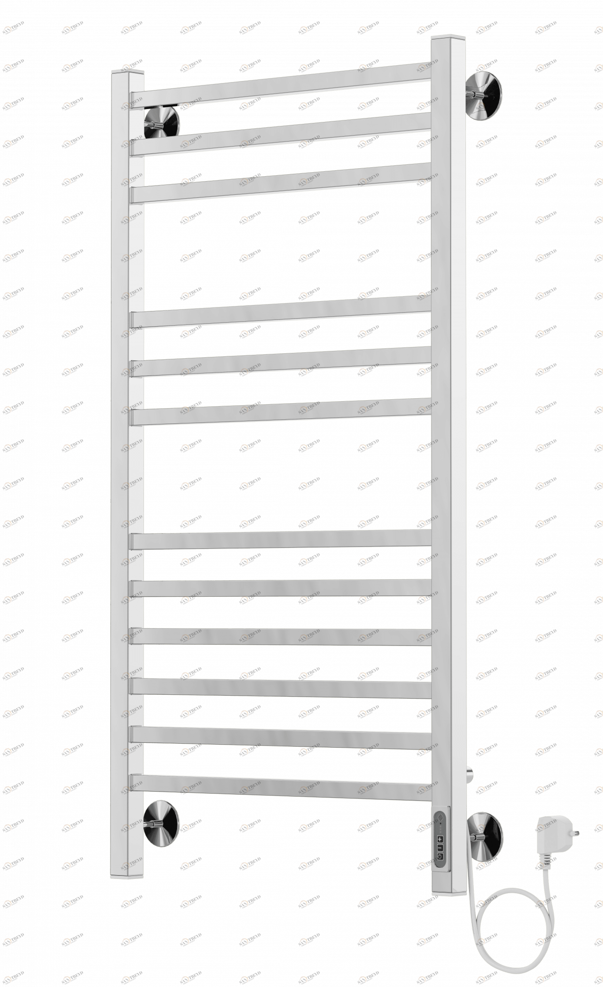 4660059580234 ЭЛЕКТРИКА Ватикан П12 500х1000 (6+3+3) электро (new встроен.диммер) Полотенцесушитель TERMINUS RAL 9005 матовый 