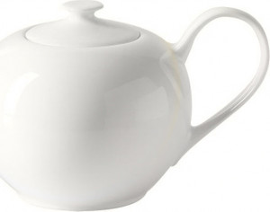 91125 Dibbern Чайник круглый Dibbern "Белый декор" 900мл Фарфор костяной