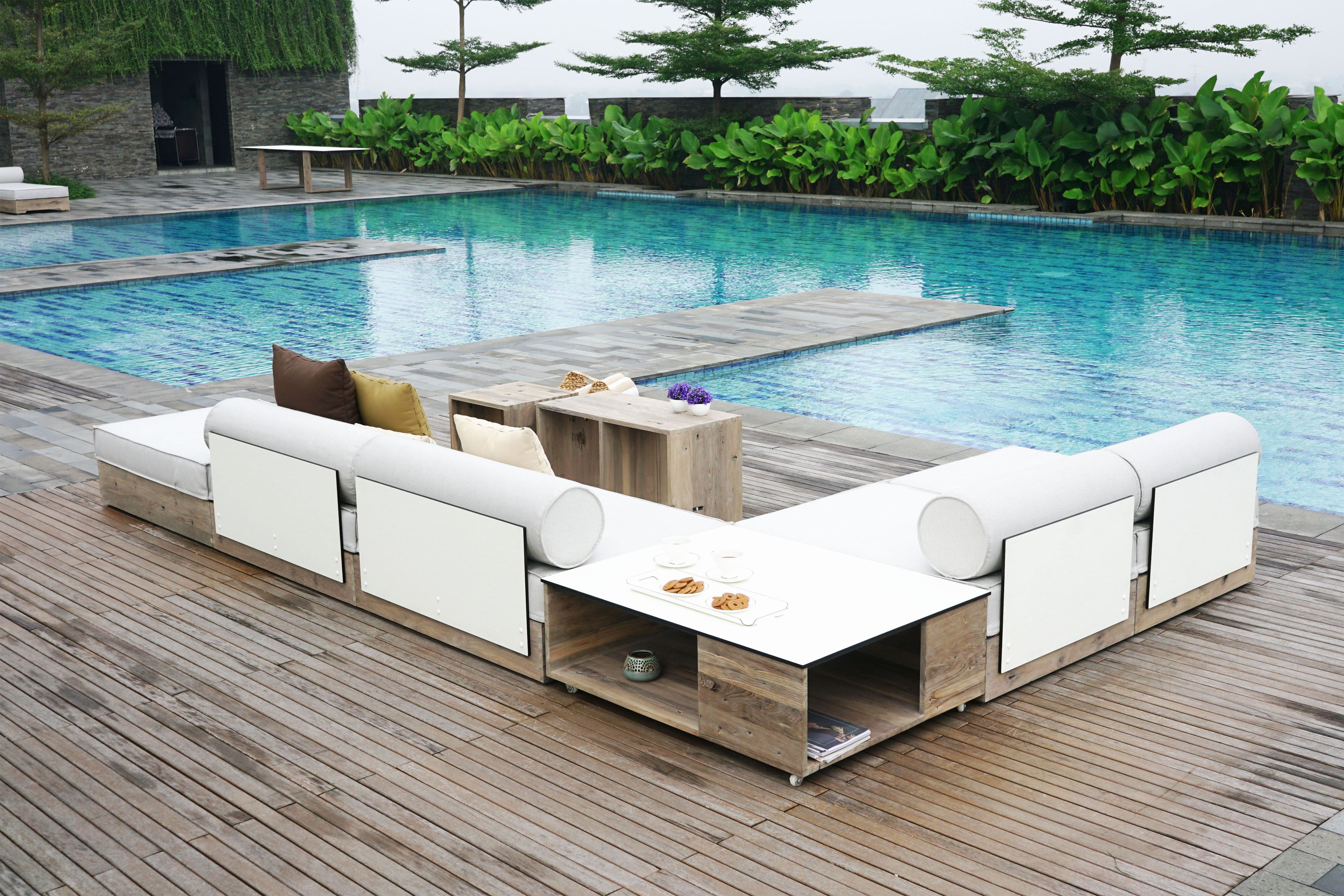 Угловой садовый диван в Sunbrella® MAMAGREEN Aiko ARCH-00024330 - Вид №2