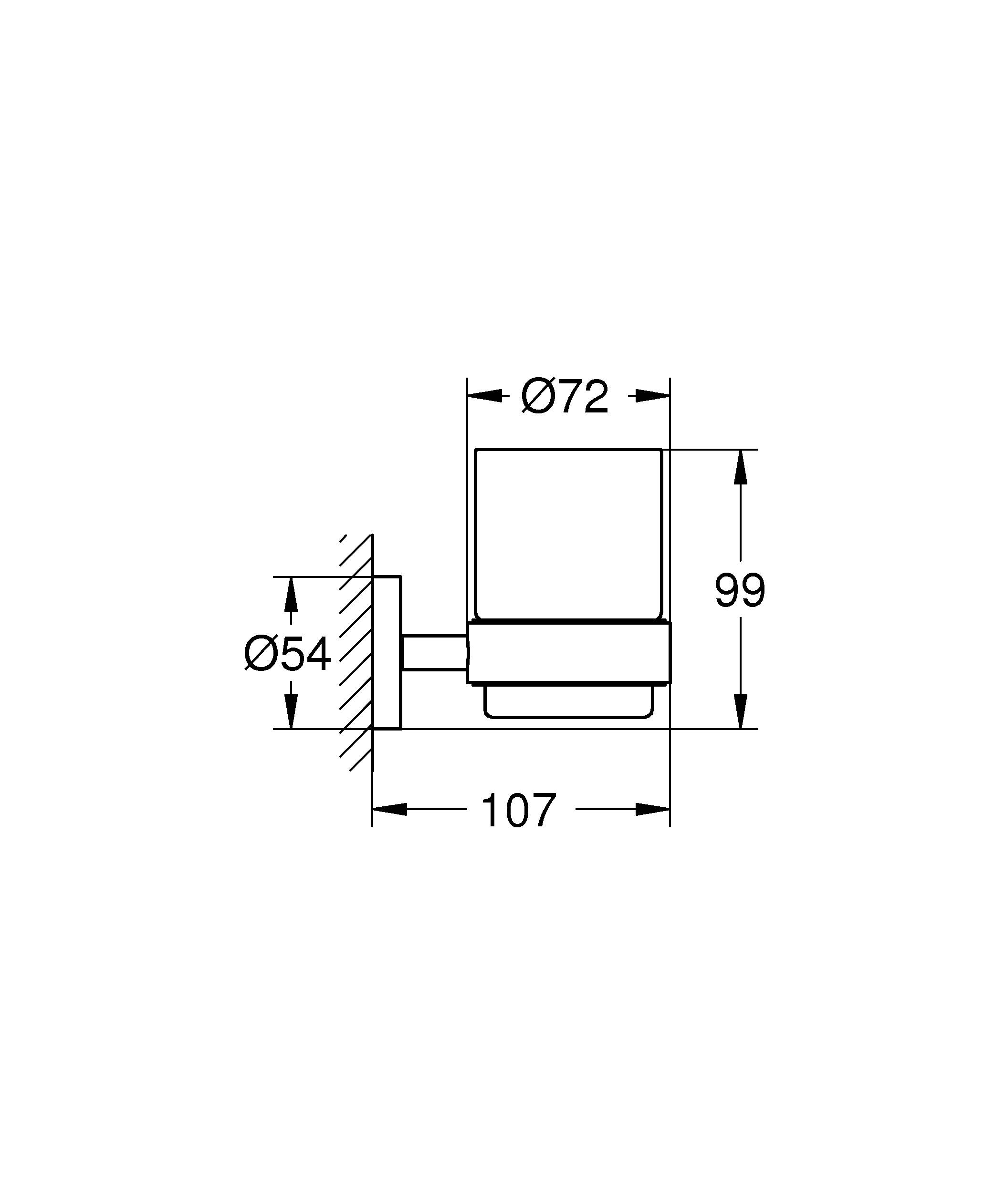 Держатель GROHE Essentials, никель матовый (40369EN1) - Вид №3