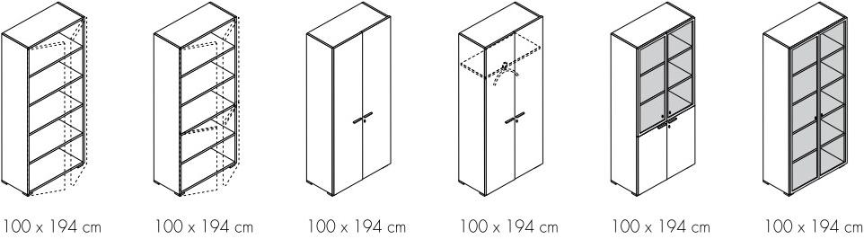 Bralco Лакированный офисный шкаф из дуба Metar sun-id-1400948 - Вид №2
