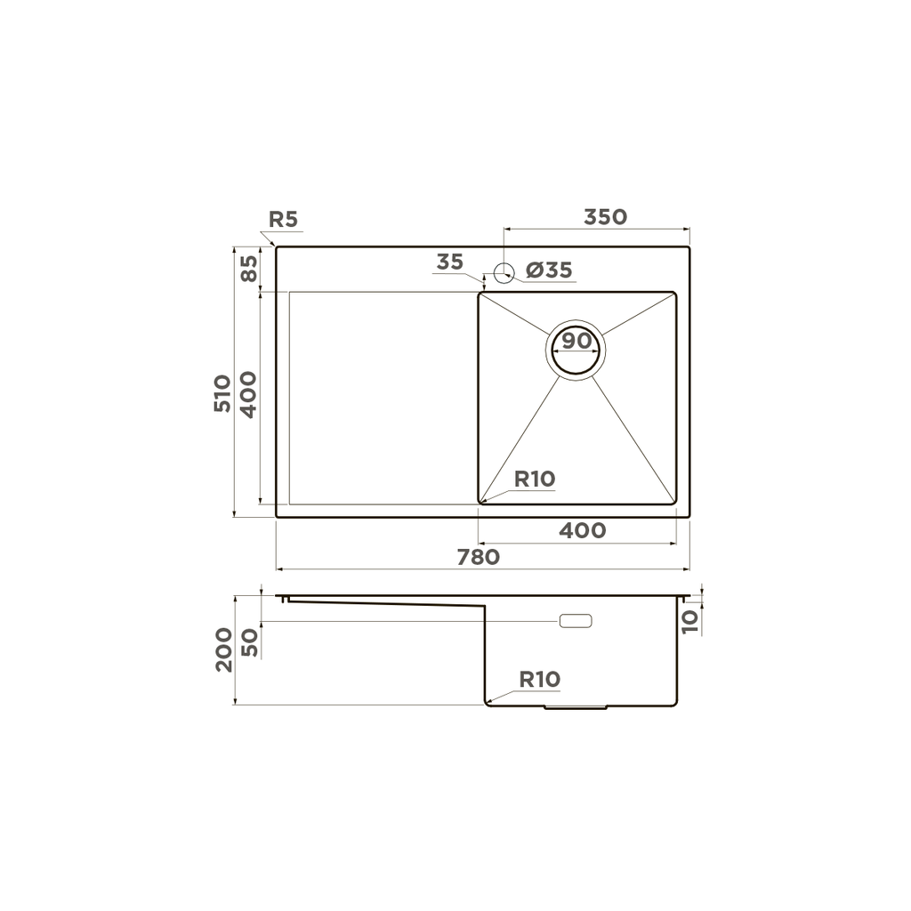 Кухонная мойка Akisame 78 GM-L OMOIKIRI 4973099 - Вид №5