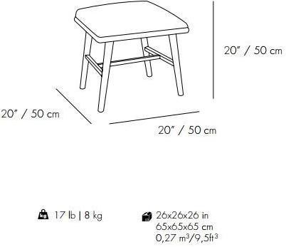 Mambo Unlimited Ideas Низкий табурет, обитый кожей Nano sun-id-1487906 - Вид №5