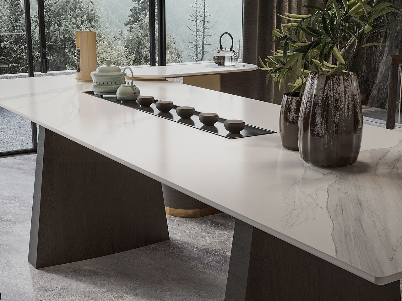 Мебель из керамогранита GANI MARBLE TILES Piano di lavoro ARCH-00141260 - Вид №1