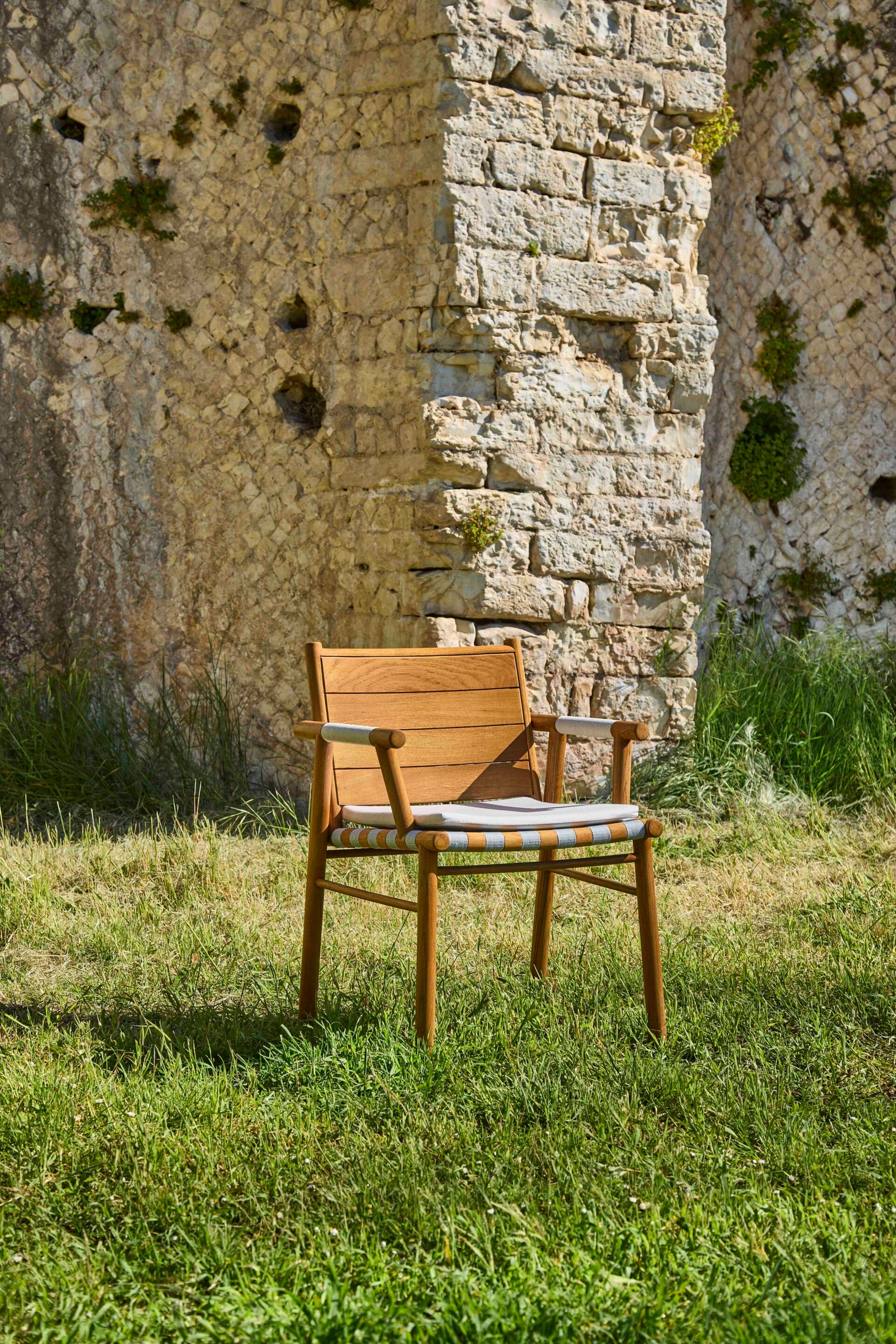 Стул для сада из тикового дерева с подлокотниками YAAZ Uz ARCH-00131019 - Вид №8