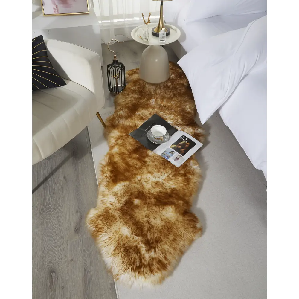 Шкура Овечья двойная 60x185 см шерсть цвет палевый Santreyd STLM-2087366 - Вид №4