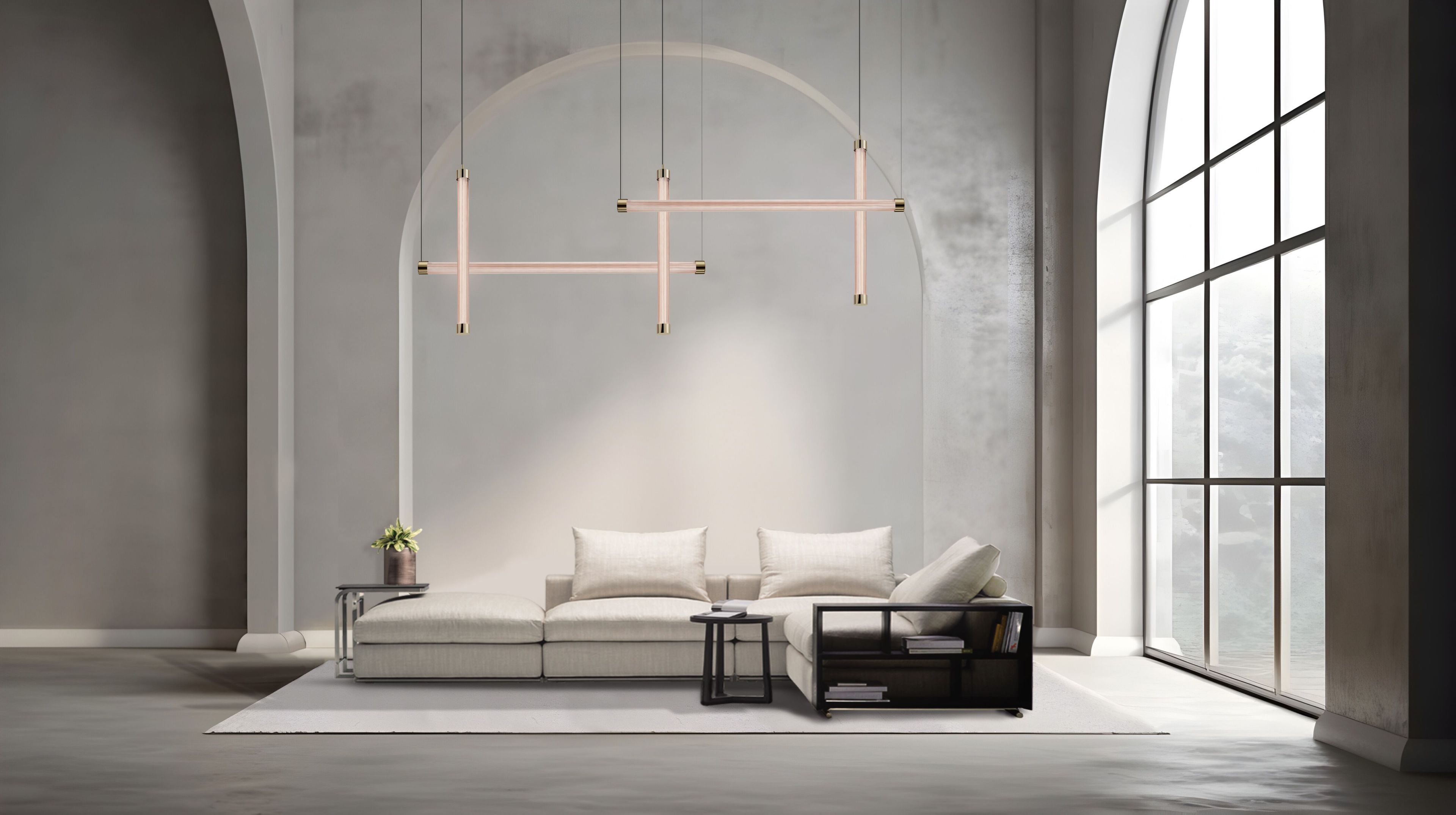 Подвесной светильник из боросиликатного стекла Euroluce Lampadari текстура ARCH-00035908 - Вид №4