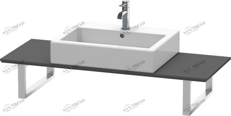 XL013C04949 X-Large Консоль для накладных раковин и встраиваемых умывальников Графит матовый, декор Duravit