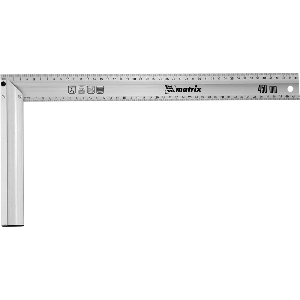 Угольник 450 мм Matrix алюминиевый 15166396 STLM-2183727 