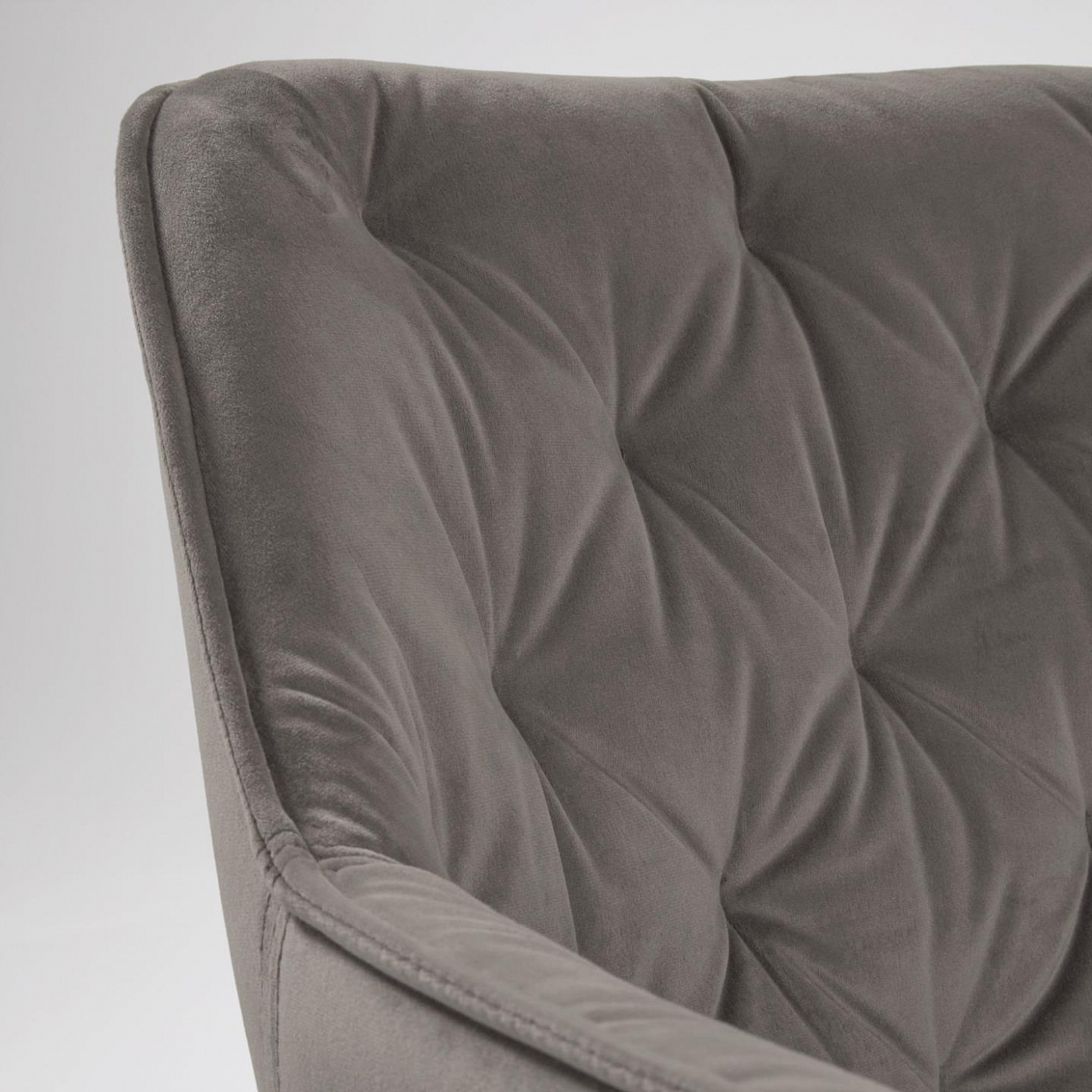 068858 Стул серый бархат La Forma Mulder  - Вид №2