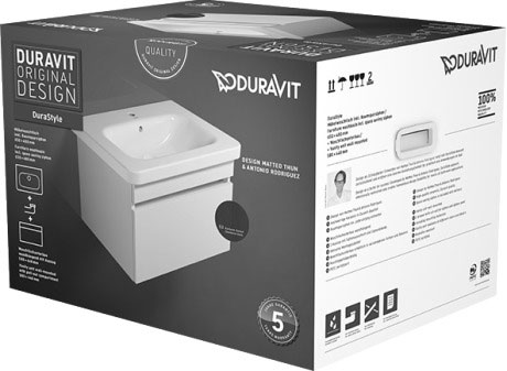 DS006005353 Комплект мебели DuraStyle #DS0060 650 x 455 мм Каштан темный, декор Duravit - Вид №1