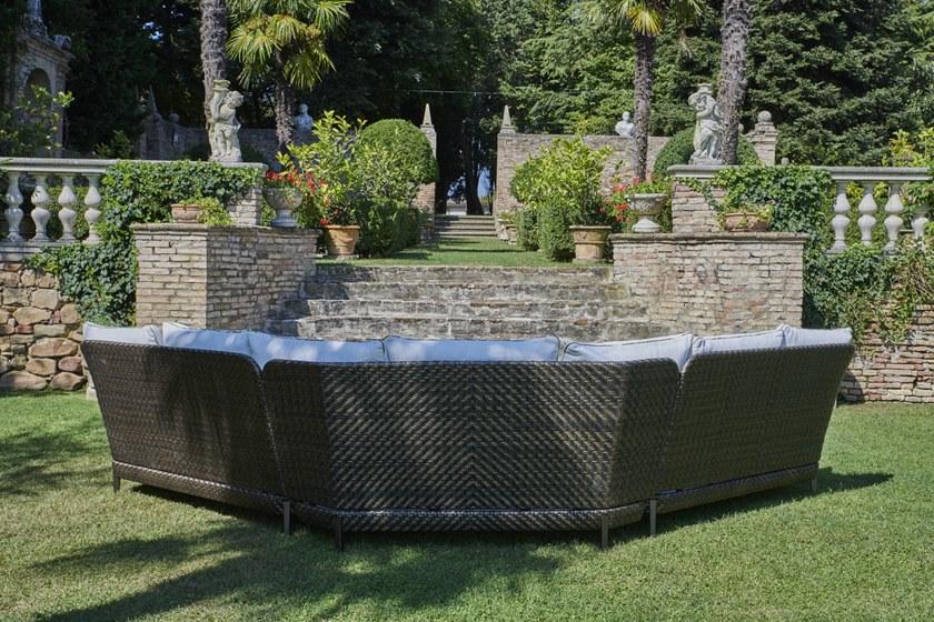 Samuele Mazza Outdoor Модульный угловой 5-местный садовый диван Aralia sun-id-1456247 - Вид №5
