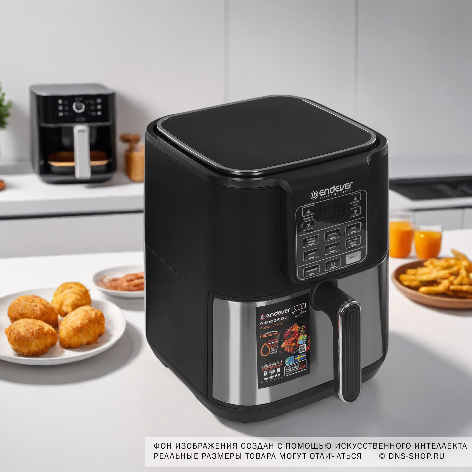 9229151 Аэрогриль Endever AF-130 черный STDN-0032585 - Вид №8