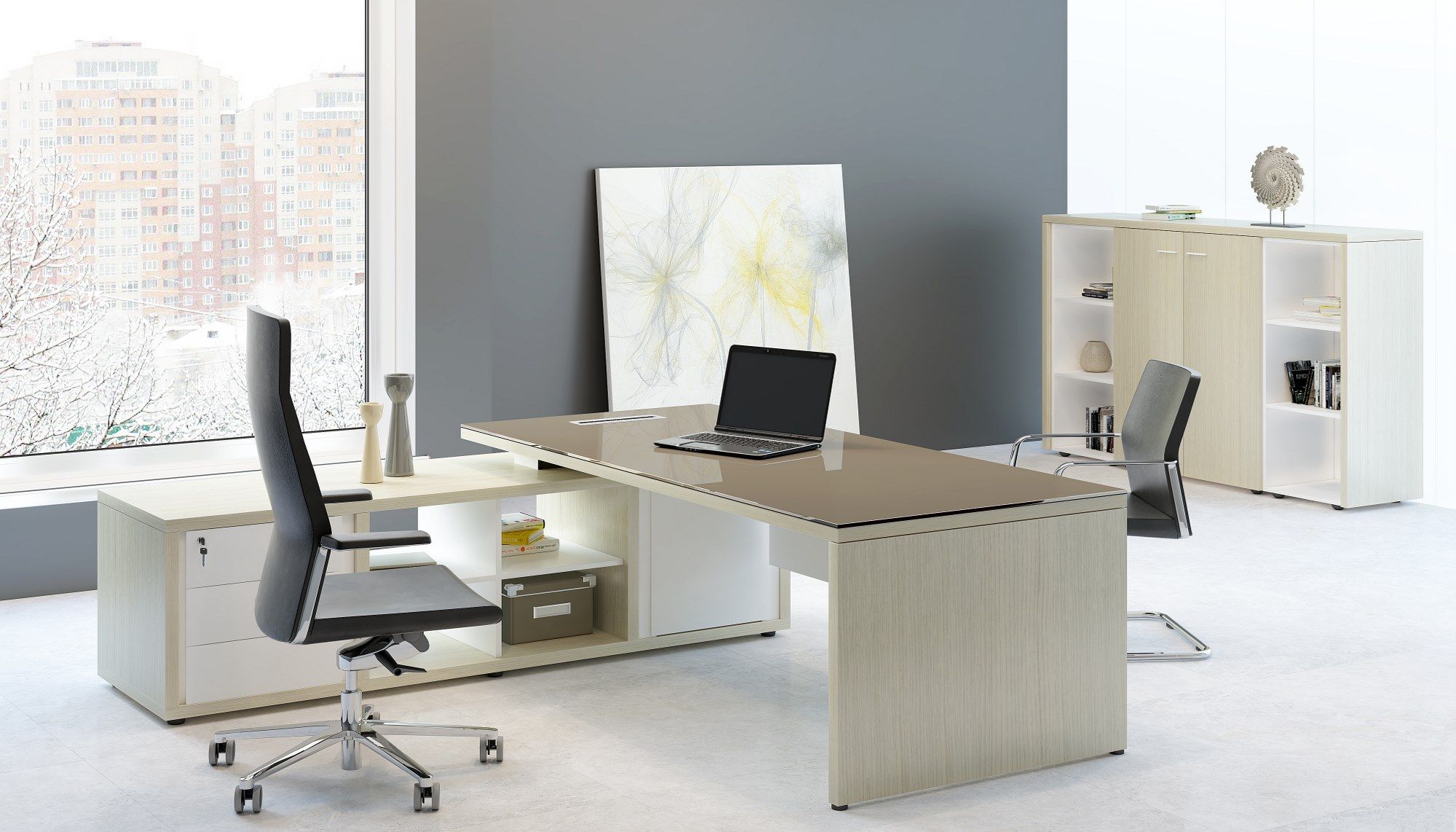 Угловой стол со встроенной полкой CUF Milano ARCH-00088114 - Вид №9