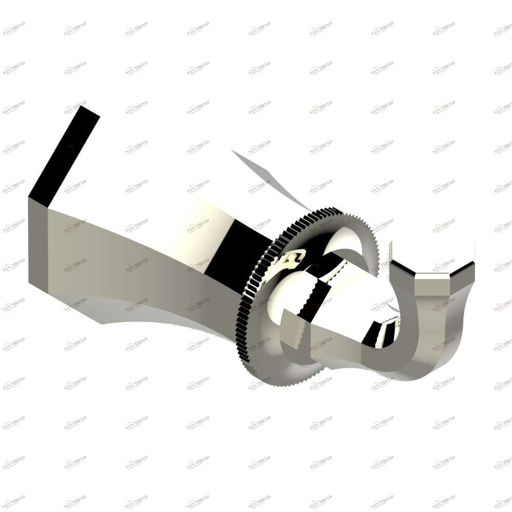 A55-517 Крючок для халатов одинарный Thg-paris Art Déco с рукоятками Покрытие PVD никель A55-517 CAT.F