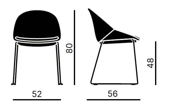 Стул с мягкой тканью Kastel Kross ARCH-00084190 - Вид №2