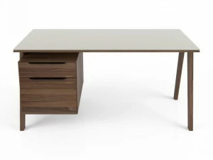 Huppé Прямоугольный стол с ящиками и стеклянной столешницей Howard 7301c