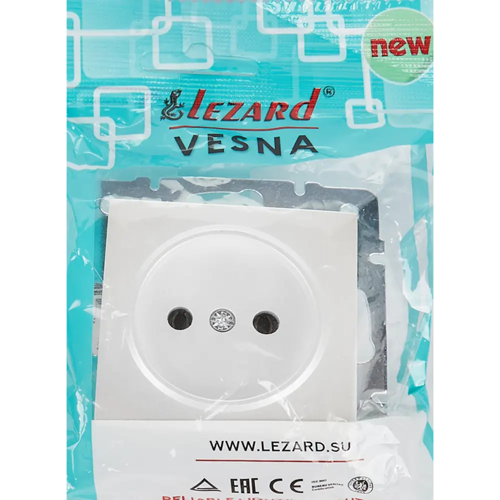 Розетка LEZARD Vesna белая встраиваемая для помещений 84408504 STLM-1564938 - Вид №5