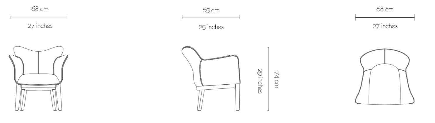 Кожаное кресло с подлокотниками MORADA Jenn ARCH-00109434 - Вид №4