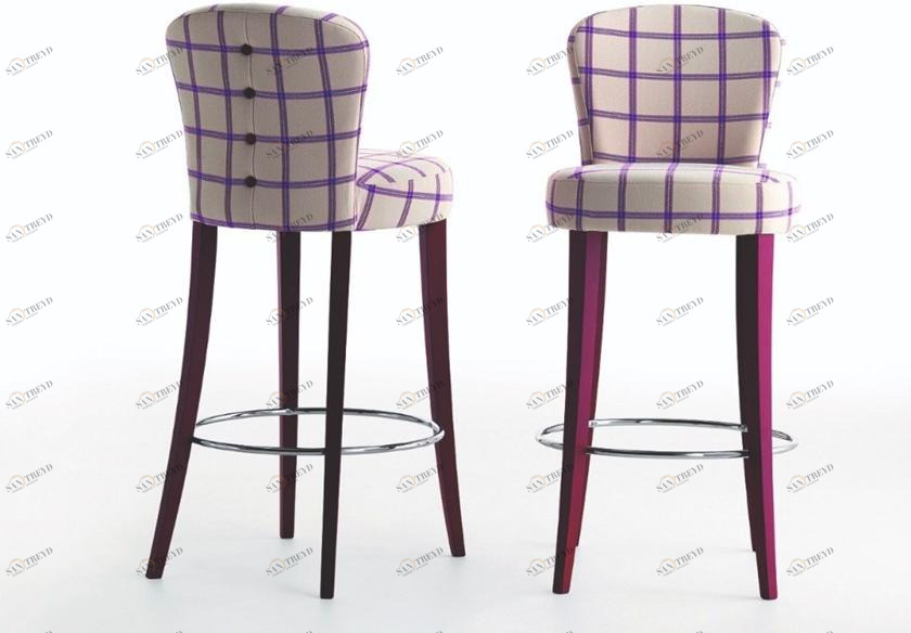 Martini Interiors Высокий табурет из ткани с подставкой для ног Olivia sun-id-1494029