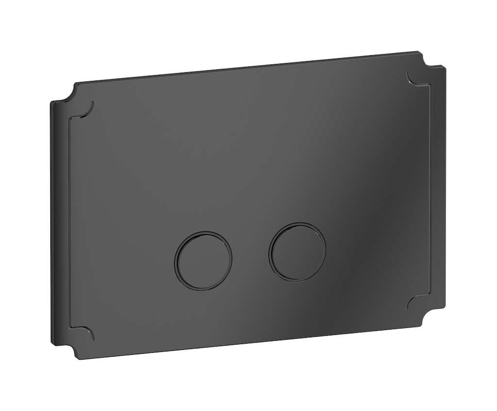 Кнопка смыва для бачка "HERMES" с двойным сливом WE ARE IB bb002cf Black Chrome Bye Bye